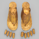 Gold sandals and toe stalls for the afterlife (1479–1425 B.C., Upper Egypt, Thebes).